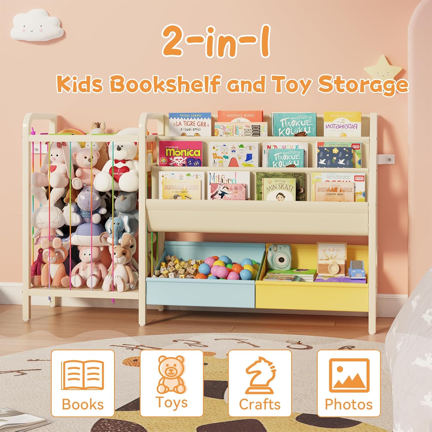 B5 Kids Bookshelf and Toy Stor - Baby Nursery Shelves recensione e prezzo