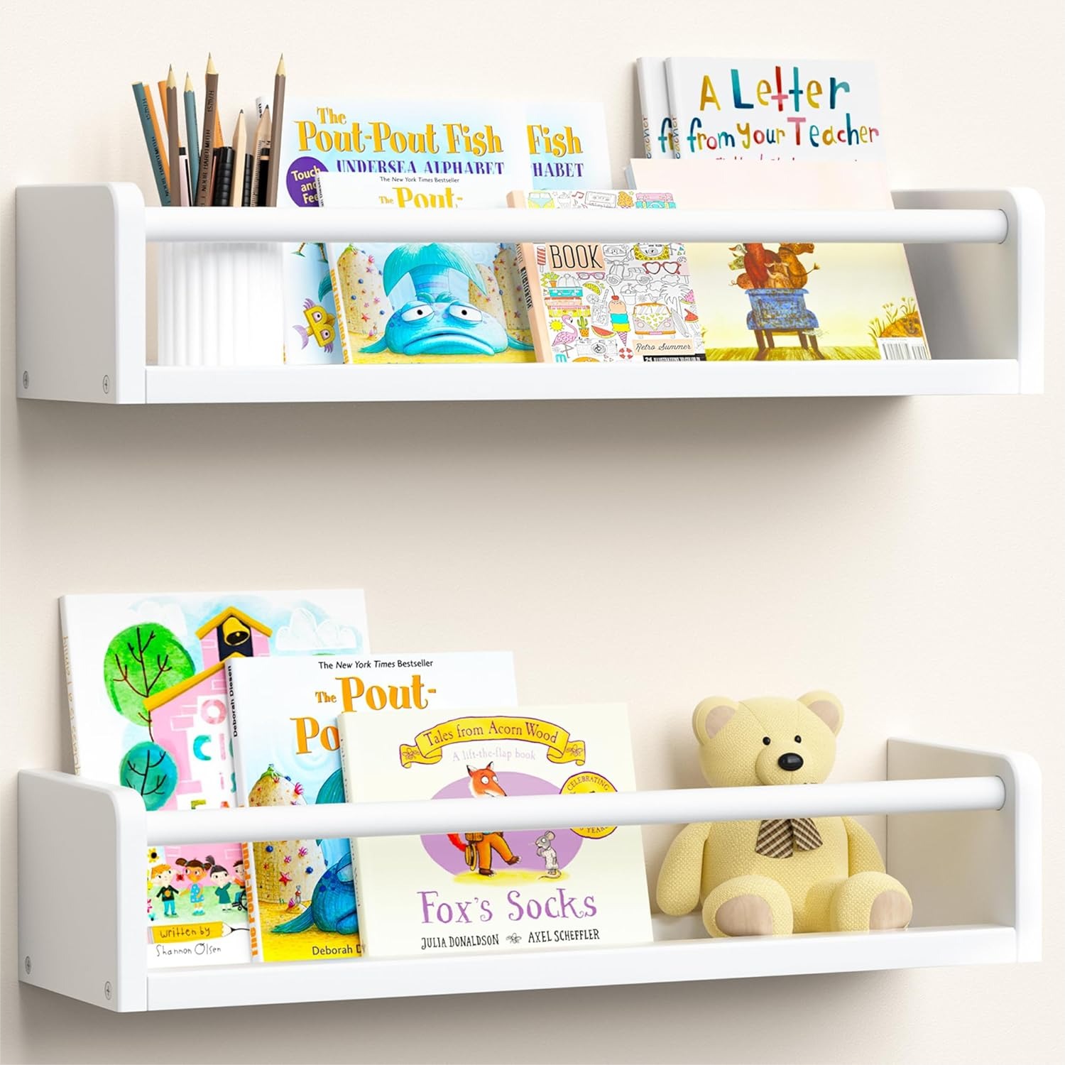 Floating Bookshelves for Wall, - Baby Nursery Images Free recensione e prezzo