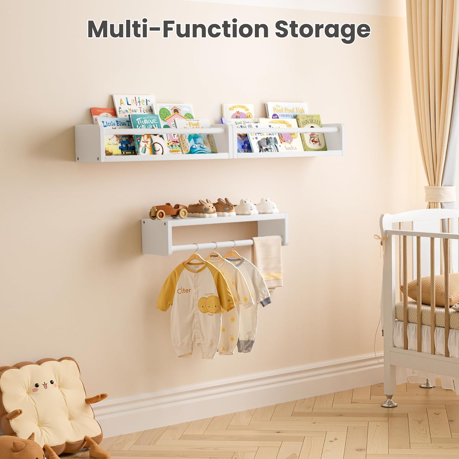 Floating Bookshelves for Wall, - Baby Nursery Images Free recensione e prezzo