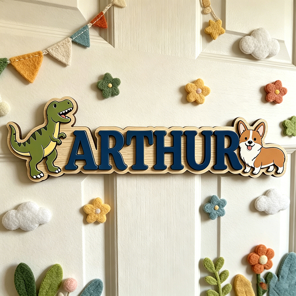 Whimsical Green T-Rex & Corgi  - Baby Nursery Green recensione e prezzo