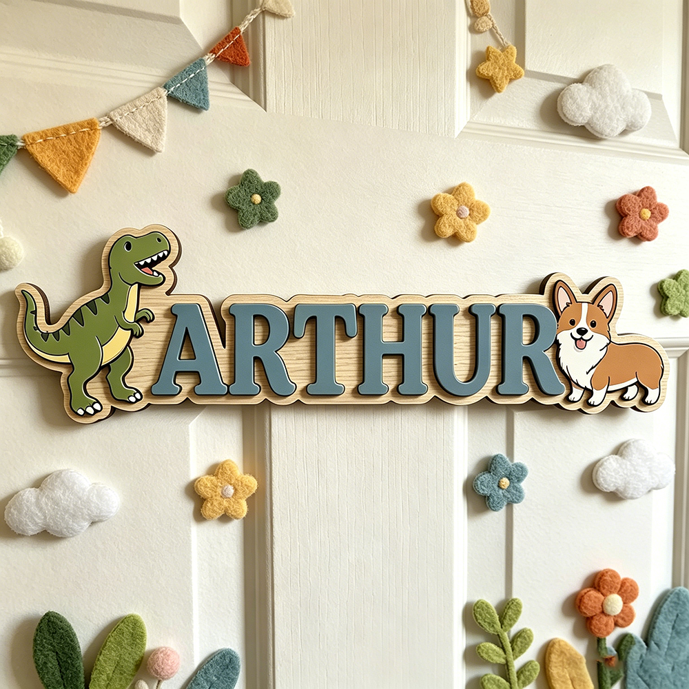 Whimsical Green T-Rex & Corgi  - Baby Nursery Green recensione e prezzo