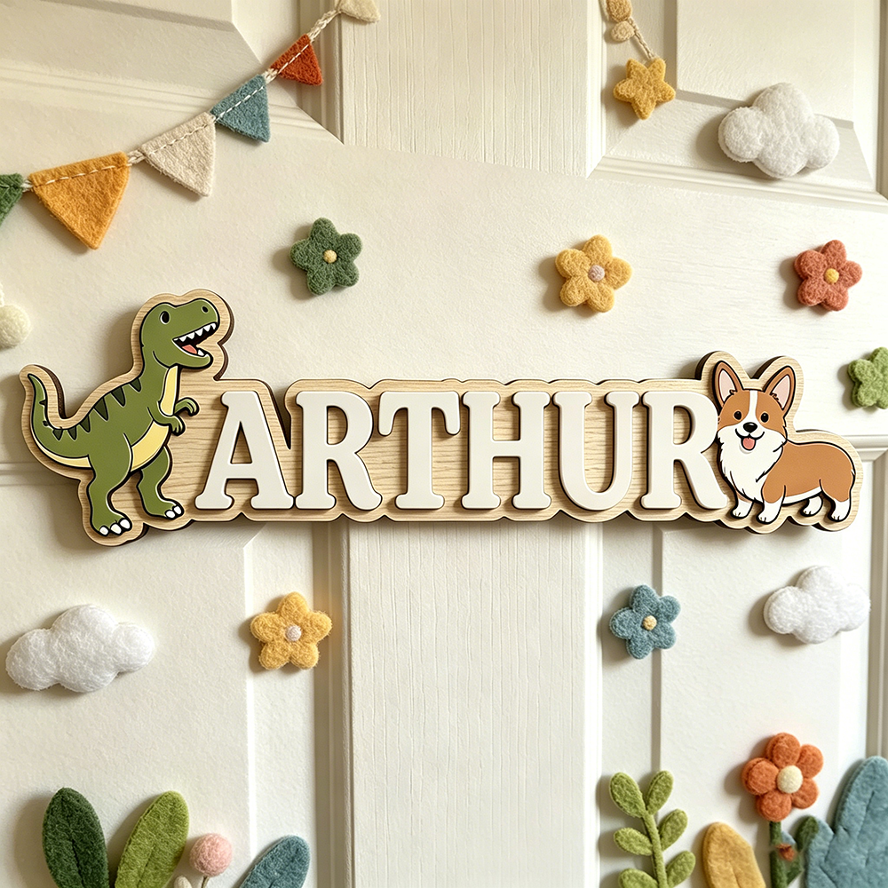Whimsical Green T-Rex & Corgi  - Baby Nursery Green recensione e prezzo
