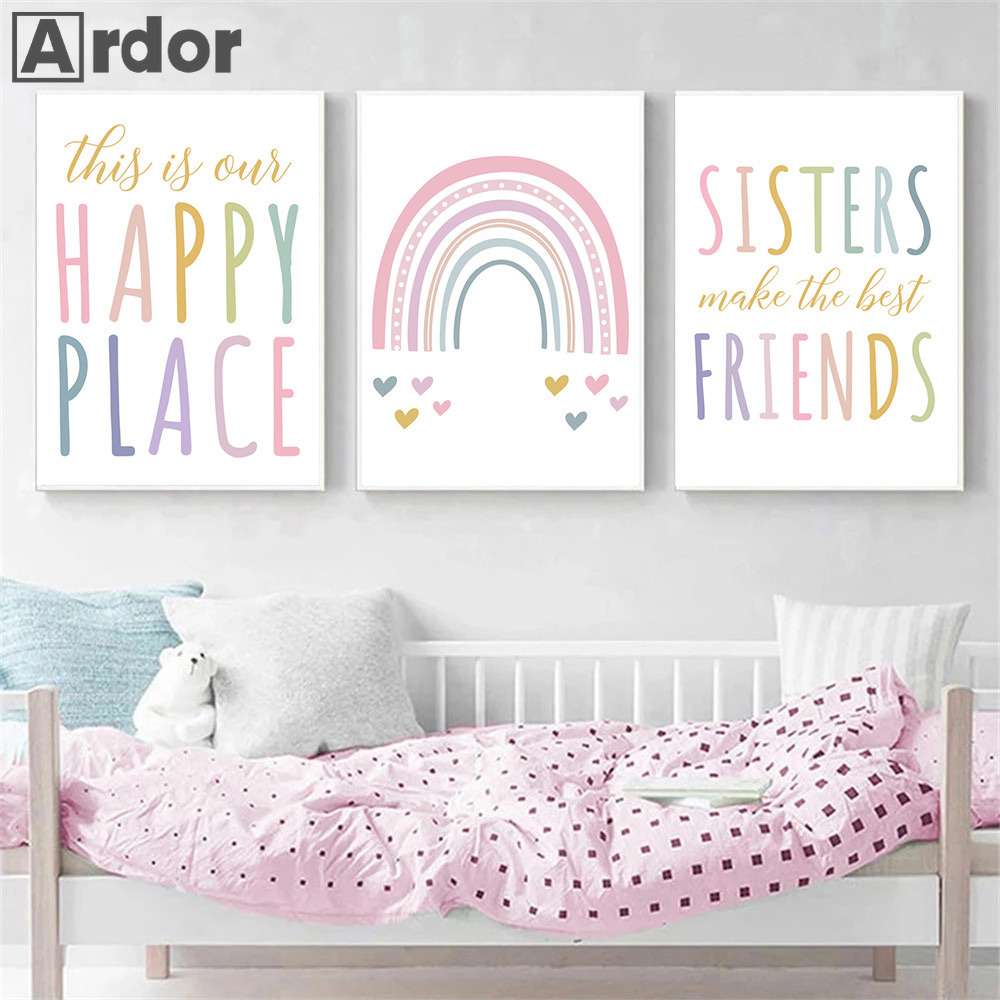 Sisters Quotes Art Painting Ra - Baby Girl Nursery Quotes recensione e prezzo
