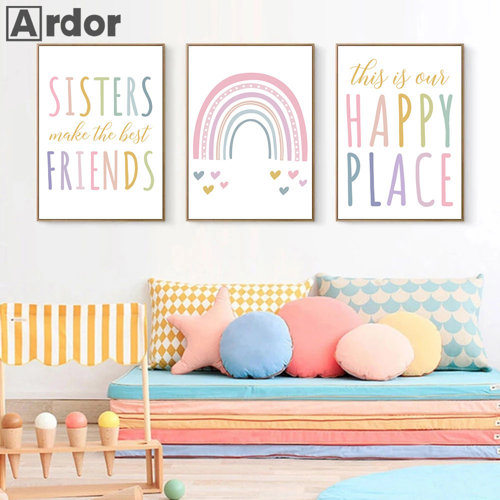 Sisters Quotes Art Painting Ra - Baby Girl Nursery Quotes recensione e prezzo