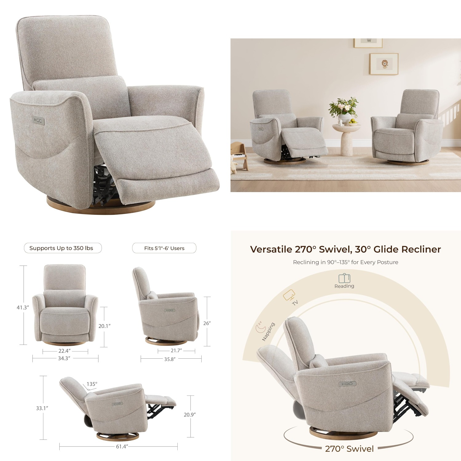 Nursery Rocking Swivel Glider  - Rocking Chair Nursery recensione e prezzo