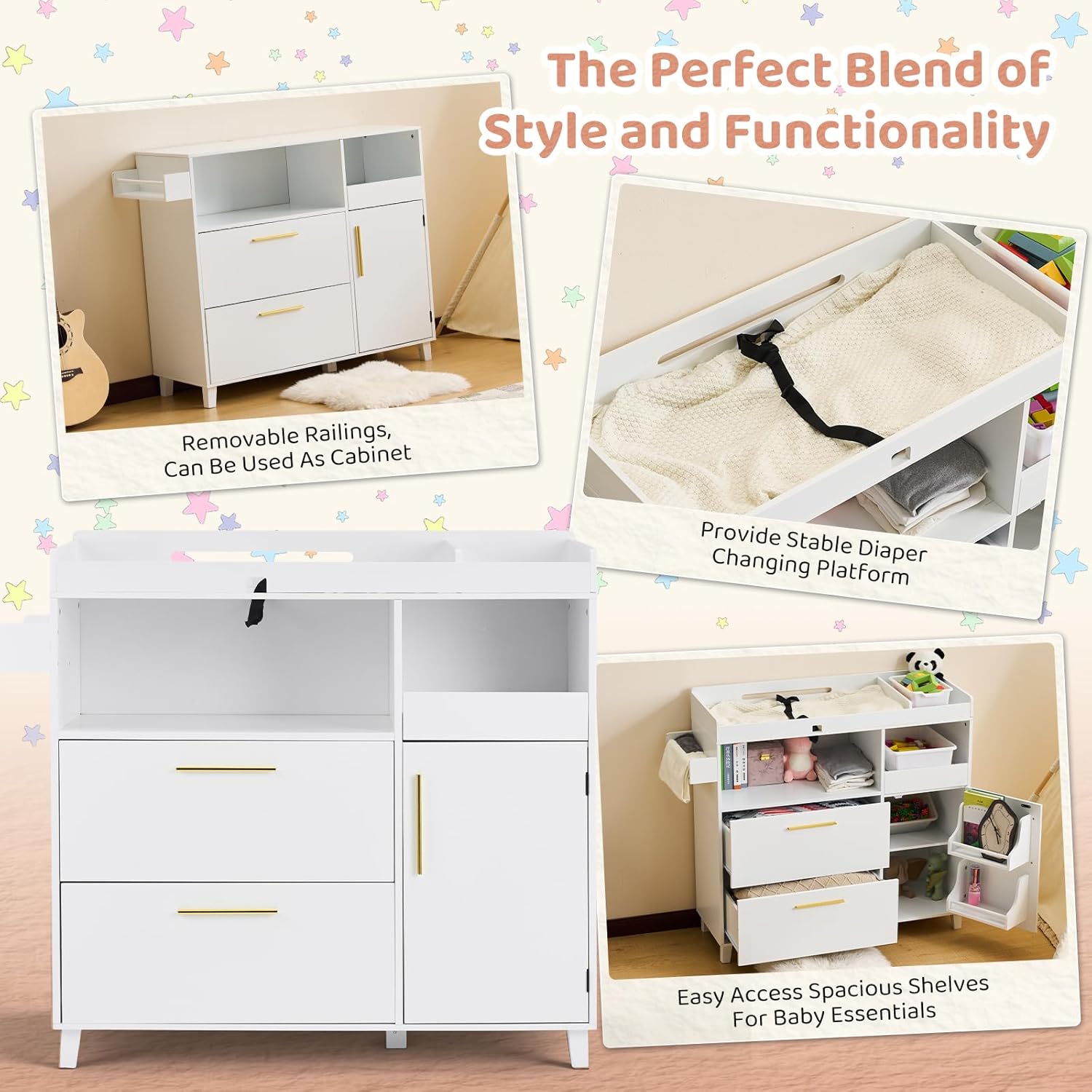 Nursery Dresser with Changing  - Baby Nursery Nurse recensione e prezzo