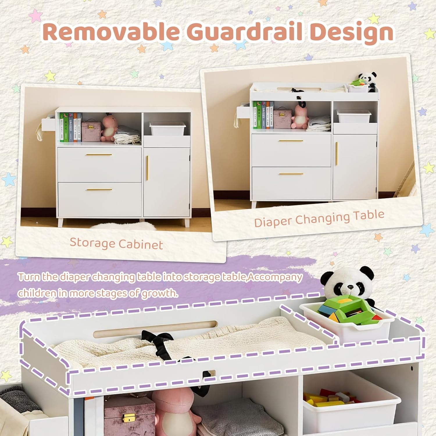 Nursery Dresser with Changing  - Baby Nursery Nurse recensione e prezzo